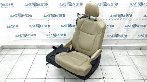 Задній ряд сидінь 2 ряд лівий Toyota Sienna 23-26 без Airbag, бежева шкіра під 7 місць іржаве знизу, під хімчистку, подряпини на накладці