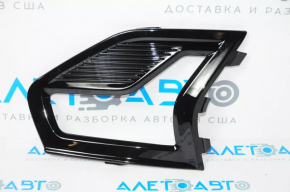 Решетка переднего бампера левая Ford Fusion mk5 19-20 под LED ПТФ, глянец