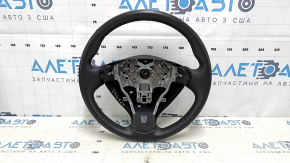 Руль голый Nissan Versa Note 13-19 кожа черная, царапины, тычки
