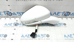 Зеркало боковое правое в сборе Ford Fusion mk5 13-17 11 пинов, поворотник, подогрев, подсветка, белое, царапины