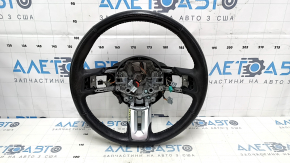 Руль голый Ford Mustang mk6 15-23 кожа черный, без накладок кнопок, потертость, царапины