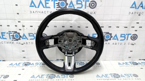 Руль голый Ford Mustang mk6 15-23 кожа черный, без накладок кнопок, царапины, потертости