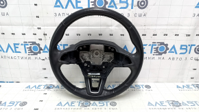 Руль голый Ford Ecosport 18-20 кожа, черная, без кнопок, вмятины, царапина