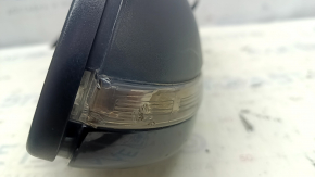 Зеркало боковое левое в сборе VW Passat b8 16-19 USA 10+2 пинов, поворотник, BSM, черный, царапины