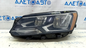 Фара передняя левая VW Passat b8 16-19 USA галоген, паутинка