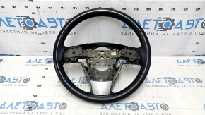 Кермо голе Mazda 6 13-16 шкіра чорний, сіра вставка, потерт, подряпини, тички