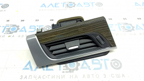 Накладка передньої панелі з дефлектором ліва BMW X1 F48 16-22 хром + під дерево, надламане кріплення