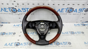 Руль голый Lexus ES350 07-09 кожа серая, красное дерево, царапины, тычки