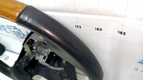 Руль голый Lexus RX350 RX450h 10-15 дорест кожа черный, светлое дерево, протерта кожа, царапины