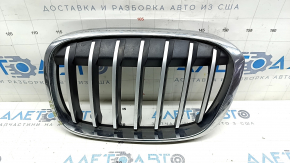 Решітка радіатора grill ліва BMW X1 F48 16-19 X-line сіра решітка, пісок