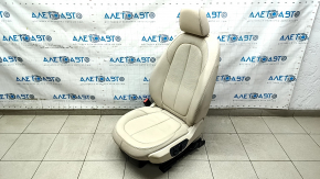 Водительское сидение BMW X1 F48 16-18 с airbag, электро, подогрев, перфорация, с памятью, кожа бежевая Dakota, Canberra-beige, трещины на коже