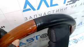 Руль голый Lexus RX350 RX450h 10-15 дорест кожа черный, светлое дерево, царапины, тычки, потертости