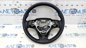 Руль голый Toyota Camry v55 15-17 usa черная кожа, красная строчка, без лепестков, тычки, царапины