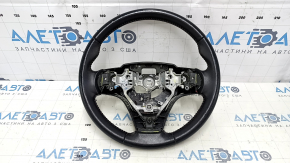 Руль голый Toyota Camry v55 15-17 usa черная кожа, красная строчка, без лепестков, тычки, царапины, под чистку
