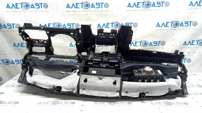 Торпедо передняя панель с AIRBAG BMW X1 F48 16-18 черная с бежевым Oyster, без проекции