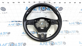 Руль голый VW CC 08-17 кожа черная, царапины, затерт, тычки