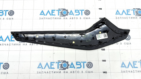 Накладка центральной консоли боковая верхняя левая Audi Q5 80A 18-25 кожа черная с серой строчкой
