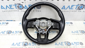 Руль голый Subaru Outback 15-17 кожа, черный, с задней накладкой, потертость, царапины, вмятины