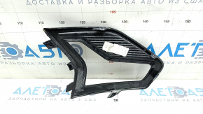 Решетка переднего бампера левая Ford Fusion mk5 19-20 под LED ПТФ, глянец