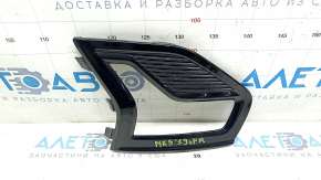 Решетка переднего бампера правая Ford Fusion mk5 19-20 под LED ПТФ, глянец