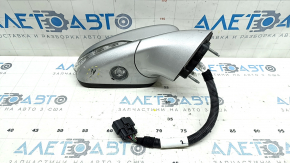 Зеркало боковое правое в сборе Ford Fusion mk5 13-19 12 пинов, BSM, поворотник, подогрев, посветка, серебро, царапины