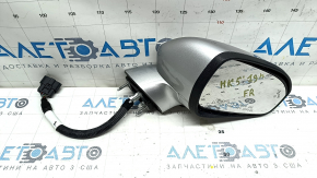Зеркало боковое правое в сборе Ford Fusion mk5 13-19 12 пинов, BSM, поворотник, подогрев, посветка, серебро, царапины