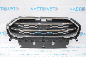 Решетка радиатора grill Ford Ecosport 18-22 хром, в сборе, без эмблемы