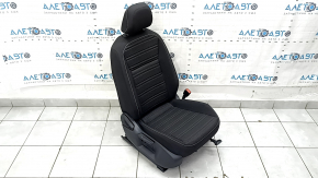 Пасажирське сидіння VW Tiguan 22-24 без airbag, механічне, підігрів, тканина чорна, біла строчка, під чистку