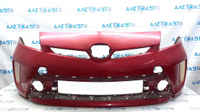 Бампер передний голый Toyota Prius 30 13-15 рест, красный, царапины