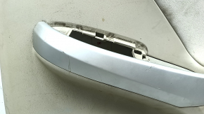 Обшивка двери карточка задняя правая Toyota Prius 30 10-15 бежевая, с бежевой вставкой ткань, с ручкой, уплотнителем и серой накладкой, царапины, под химчистку