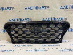 Грати радіатора grill Hyundai Santa FE 19-20 без значка, графіт