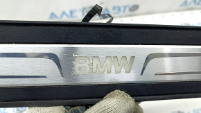 Накладка порога зовнішня передня ліва BMW 5 F10 11-16 чорна з хром, підсвічування, пошкодження водою, подряпини