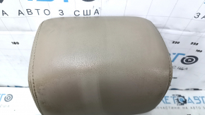 Кожаный подголовник бежевого цвета без видимых повреждений для Nissan Pathfinder.