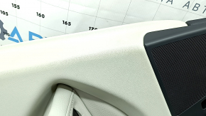 Обшивка дверей картка задня права Volvo XC60 18-22 шкіра сіра, підлокітник та вставка сіра шкіра, з накладкою динаміка, під чищення
