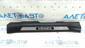 Накладка порога передня ліва Toyota Venza 21-24 чорна, хром вставка, плівка, корозія