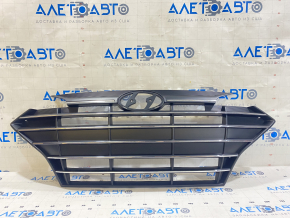 Грати радіатора grill у зборі Hyundai Elantra AD 19-20 без емблеми, без радара