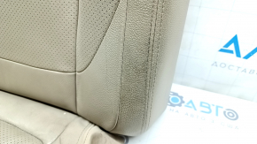 Обшивка пассажирского сиденья Mitsubishi Outlander 16-18 бежевая, с перфорацией, под чистку