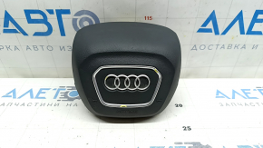 Подушка безпеки airbag в кермо водійська Audi Q7 16-20 темно сіра, тички на хромі