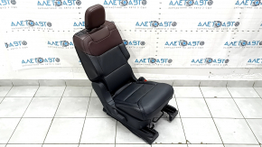 Сидіння 2 ряди праве Ford Explorer 20-24 шкіра чорно-коричнева з перфорацією, Platinum, під 7 місць з підігрівом