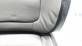 Обшивка водительского сиденья VW Jetta 11-18 USA кожа перфорация, серый+черный