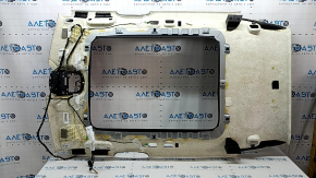 Обшивка потолка Volvo XC40 19-25 под панораму с high-level illum, черная, под чистку, залом, отклеилось крепление плафона