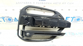 Нижня решітка переднього бампера права BMW X3 G01 18-21 під ПТФ та парктронік, чорний глянець, пісок