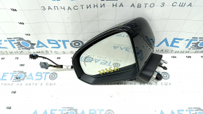 Зеркало боковое левое в сборе Volvo XC40 19-26 14+5 пинов, поворотник, подогрев, автозатемнение, BSM, камера, черный глянец, царапина