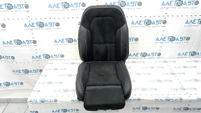 Обшивка пассажирского сидения Volvo XC40 19-26 3 части, комбинированная кожа с алькантарой, черная с белой строчкой, подогрев, под чистку, вмятина, царапина