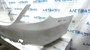 Бампер задний голый Mercedes C-class W205 300 15-18 без парктроников под BSM, белый, трещина
