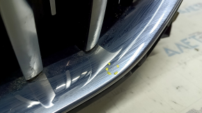 Решетка радиатора grill в сборе BMW X5 G05 19-25 с жалюзи дефлектором радиатора 3.0T с моторчиком, X-LINE, под камеру 360, хром, песок, вздулся хром