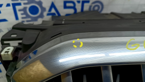 Решетка радиатора grill в сборе BMW X5 G05 19-25 с жалюзи дефлектором радиатора 3.0T с моторчиком, X-LINE, под камеру 360, хром, песок, вздулся хром