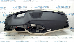 Торпедо передняя панель без AIRBAG BMW X5 G05 19-23 кожа, schwarz/ELFENBEINWEISS, под проекцию, под перетяжку