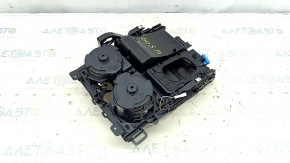 Бокс карман центральной консоли с подстаканниками BMW X5 G05 19-26 под беспроводную зарядку, накладка Fineline Stripe, царапины, сломаны крепления подстаканника