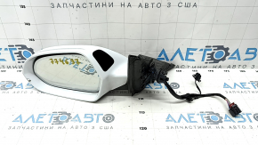 Дзеркало бічне ліве в зборі Audi A6 C7 12-18 14+2 пінів, під автосклад, BSM, поворотник, автозатемніння, з кришкою, біле, подряпини